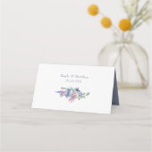 Waterverf Floral Blue Paars Blush Modern (Achterkant)