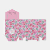 Waterverf Floral Blush Pink Dank je bruiloft Bedankdoosjes (Uitgevouwen)