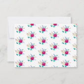 Waterverf Floral Boho Chic RSVP Kaartje (Achterkant)