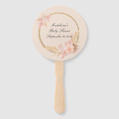 Waterverf Floral Boho Pink Baby shower Handwaaier (Achterkant)