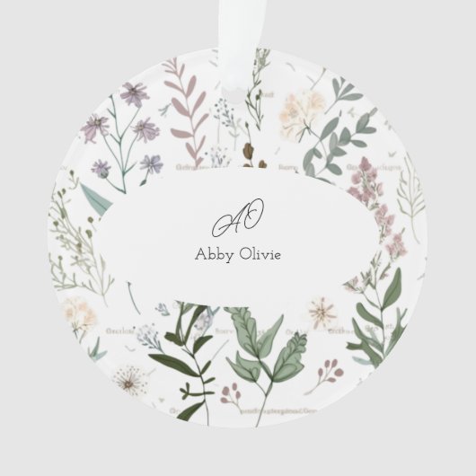 Waterverf floral boho simpel ornament (voorkant)