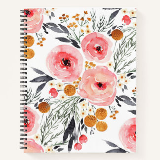 Waterverf Floral Boho Spiral Notebook Journal  Notitieboek