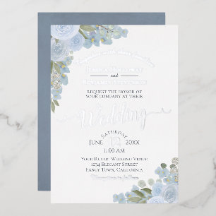 Waterverf Floral Boho Wedding Folie Uitnodiging