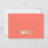 Waterverf Floral Border Wedding RSVP Kaartje (Achterkant)