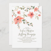 Waterverf Floral Botanische bruiloft uitnodigingen (Voorkant / Achterkant)