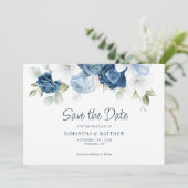 Waterverf Floral botanische groen Save The Date (Staand voorkant)