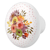 Waterverf Floral Bouquet Design Keramische Knop (Rechts)