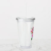 Waterverf Floral Bouquet Monogram Acryl Drinkbeker (Rechts)