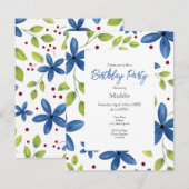 Waterverf Floral Bouquet Pattern Kaart (Voorkant / Achterkant)