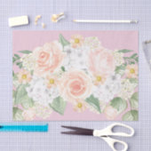  Waterverf Floral Bouquet Roze Tissuepapier (Craft)