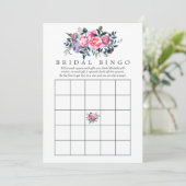 Waterverf Floral Bridal Bingo (Staand voorkant)
