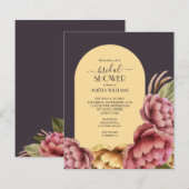 Waterverf Floral Bridal Shower-uitnodigingen (Voorkant / Achterkant)