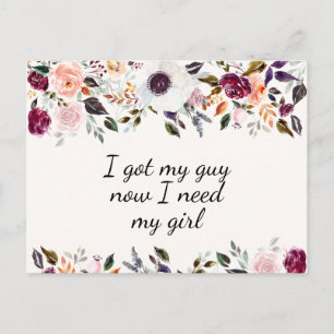  Waterverf Floral Bridesmaid Voorstel Kaart