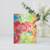 Waterverf Floral Briefkaart (Staand voorkant)