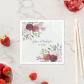 Waterverf Floral bruiloft van de rotsvaste Bourgog Servet (Insitu)