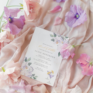 Waterverf Floral Brunch & Bubble Vrijgezellenfeest Kaart