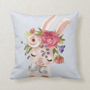 Waterverf Floral Bunny Rabbit Pasen Kussen