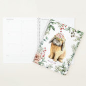 Waterverf Floral Bunny Rabbit Persoonlijke naam Planner (Display)