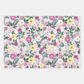 Waterverf Floral Butterfly Garden Pattern Inpakpapier Vel (Voorkant)