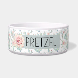 Waterverf Floral Cactus Pet Dish Bowl Voerbakje