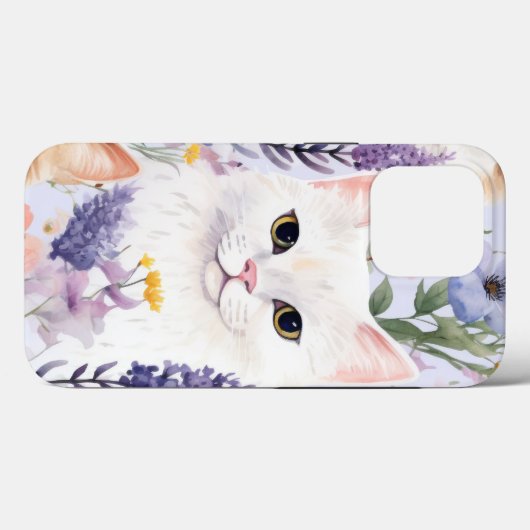 Waterverf Floral Cats digitale papieren Case-Mate iPhone Case (Achterkant (horizontaal))
