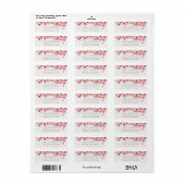 Waterverf Floral Cherry Blossom Return Address Etiket (Full Sheet)