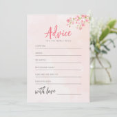 Waterverf Floral Cherry Blossom Spring Wedding Advieskaart (Staand voorkant)