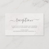 Waterverf Floral Cherry Blossom Wedding Reception Informatiekaartje (Voorkant)