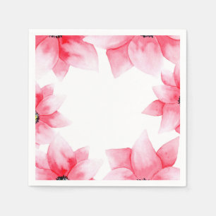 Waterverf Floral Chic Peach Coral Servet