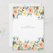 Waterverf Floral Child Dedication Invitation Kaart (Achterkant)