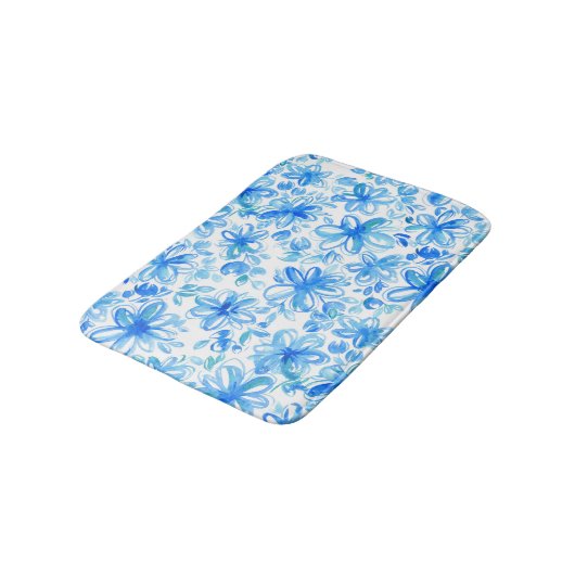 Waterverf Floral Chintz Schattige Pattern Badmat (Gekanteld)