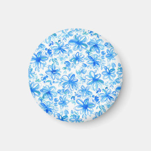 Waterverf Floral Chintz Schattige Pattern Magneet