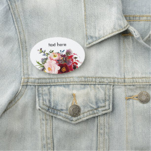 waterverf floral Classic Name Tag