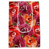 Waterverf Floral Collage Happy Birthday Medium Cadeauzakje (Achterkant)