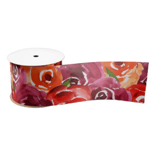 Waterverf Floral Collage Lint