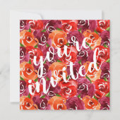 Waterverf Floral Collage Wedding Invitations (Voorkant)