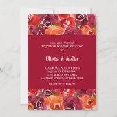 Waterverf Floral Collage Wedding Invitations (Voorkant)