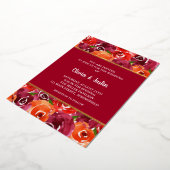 Waterverf Floral Collage Wedding Invitations Folie Uitnodiging (Gedraaid)