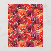 Waterverf Floral Collage Wedding nodigt (Achterkant)