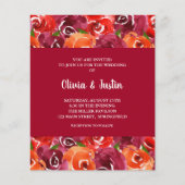 Waterverf Floral Collage Wedding nodigt (Voorkant)