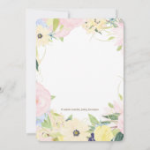 Waterverf Floral Cowgirl Baby shower Kaart (Achterkant)