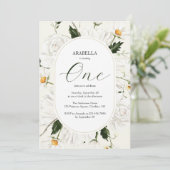 Waterverf Floral Daisies 1e verjaardag Kaart (Staand voorkant)