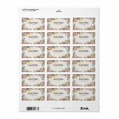 Waterverf Floral Designer Retour Adreslabels Etiket (Full Sheet)