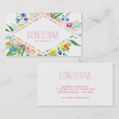 Waterverf Floral Diamond Visitekaartje (Voorkant / Achterkant)