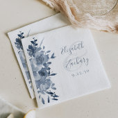 Waterverf Floral Dusty Blue Wedding Servet