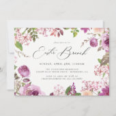 Waterverf Floral Easter Brunch Uitnodiging (Voorkant)