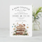 Waterverf Floral Een nieuw Chapter Baby shower Kaart (Staand voorkant)