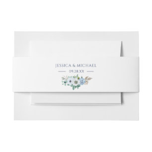 Waterverf Floral Elegant Anemone Bouquet Wedding Uitnodigingen Wikkel