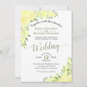 Waterverf Floral Elegant Wedding Kaart (Voorkant)
