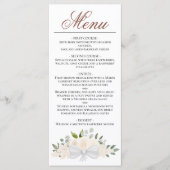 Waterverf Floral Elegant Wedding Menu (Voorkant)